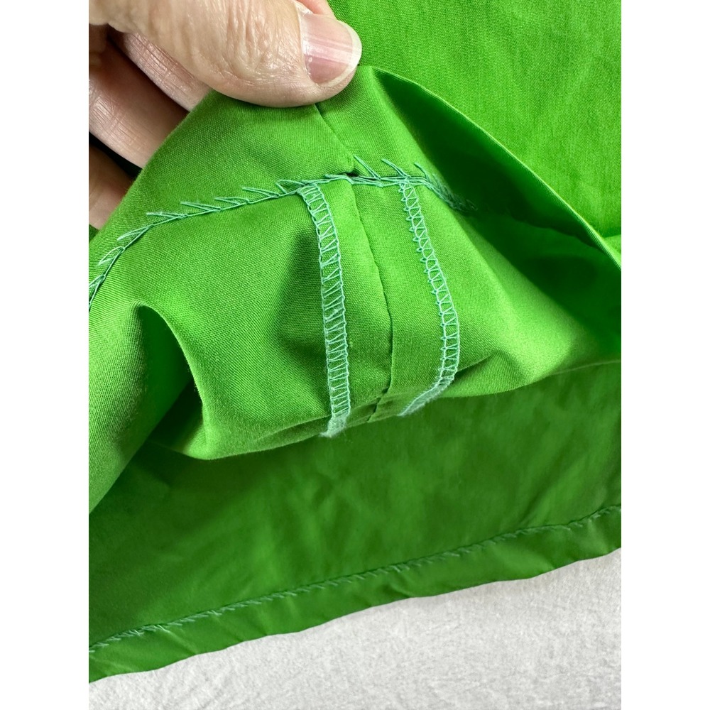 Vintage Sears Green Shift Dress White Trim Sleeveless Zip Mod Retro S 10-12 - Picture 8 of 8